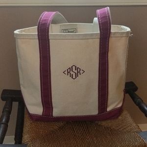 Small ll bean shoulder tote "RSR" monogram